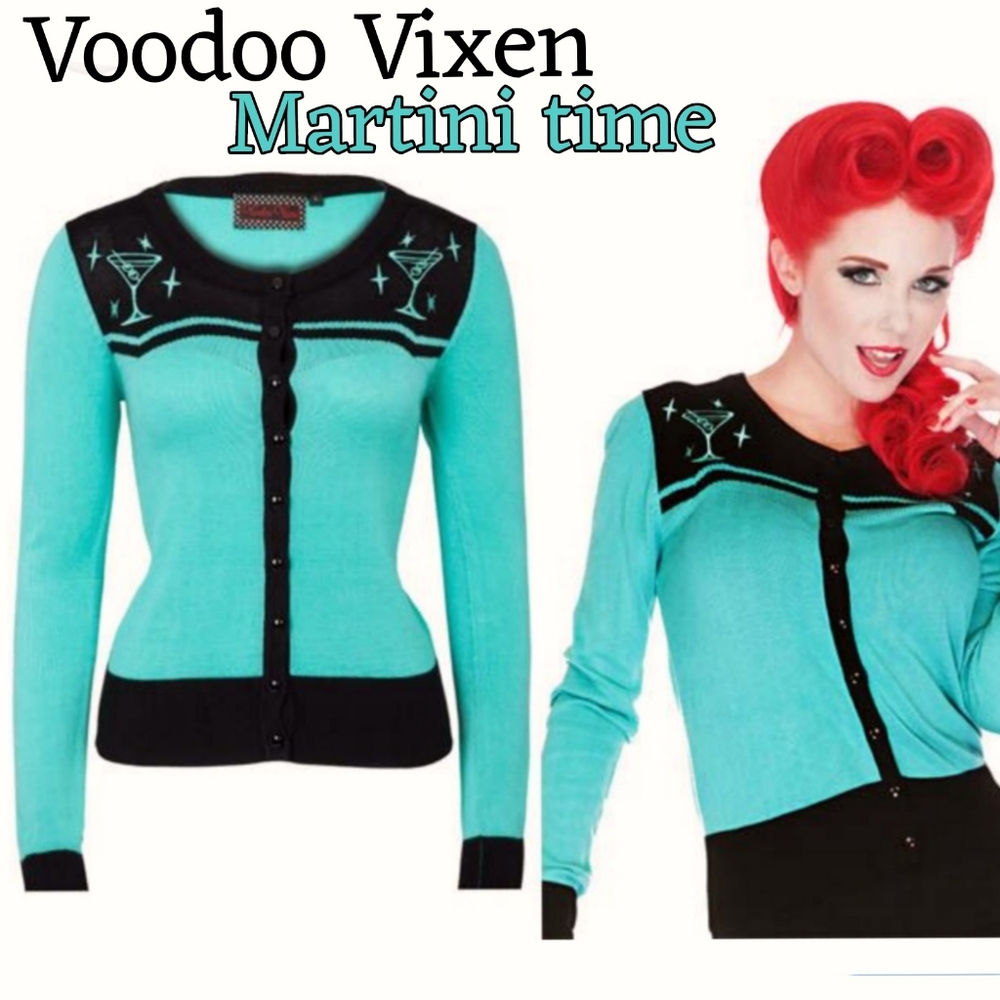 Voodoo Vixen brand dirty martini time cardigan